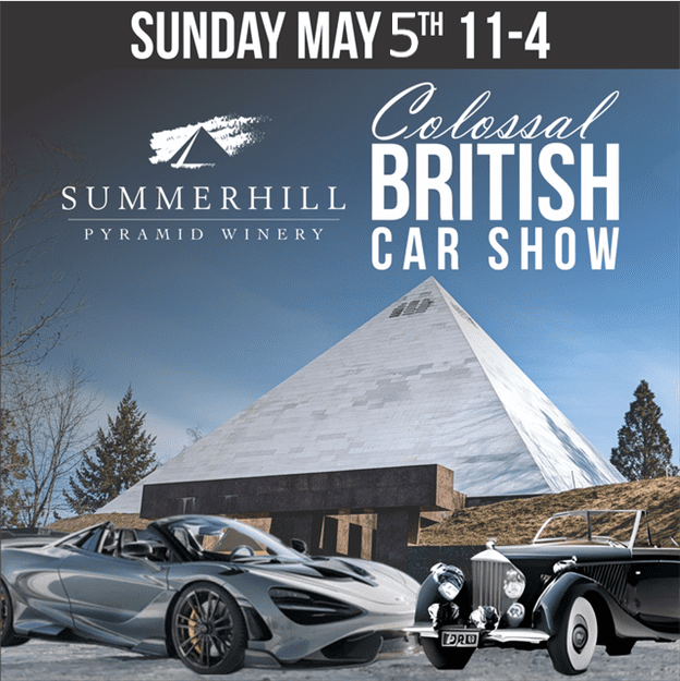 Spectacular Annual British Motorcar Exhibit Sunday May 5th 2024 at Summerhill!